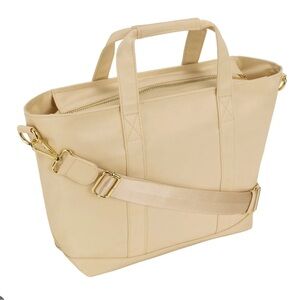 Stoney Clover Lane Beige Mini Tote with Gold Hardware